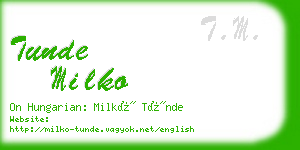 tunde milko business card
